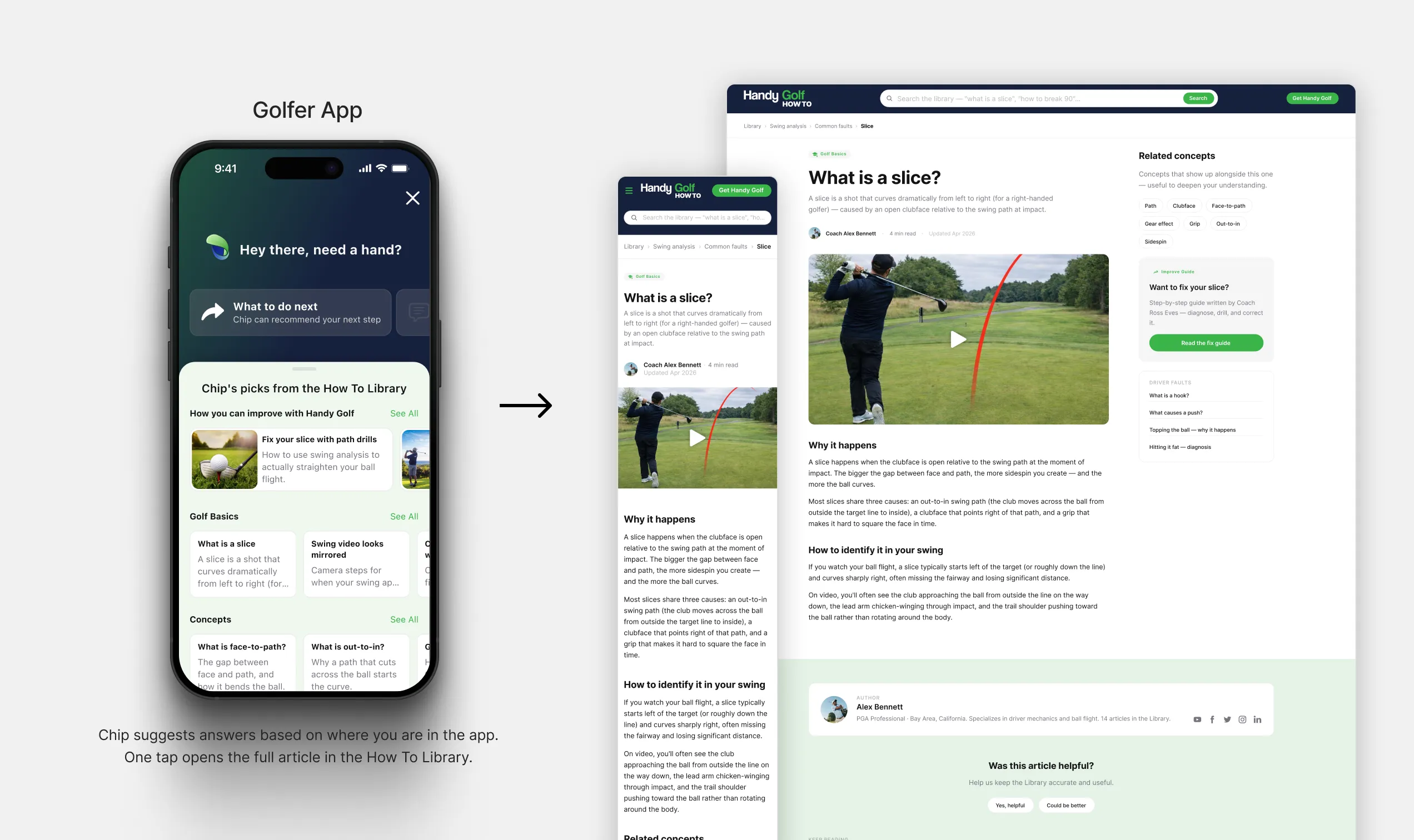 The HowTo Library, covering feature guidance and golf instruction