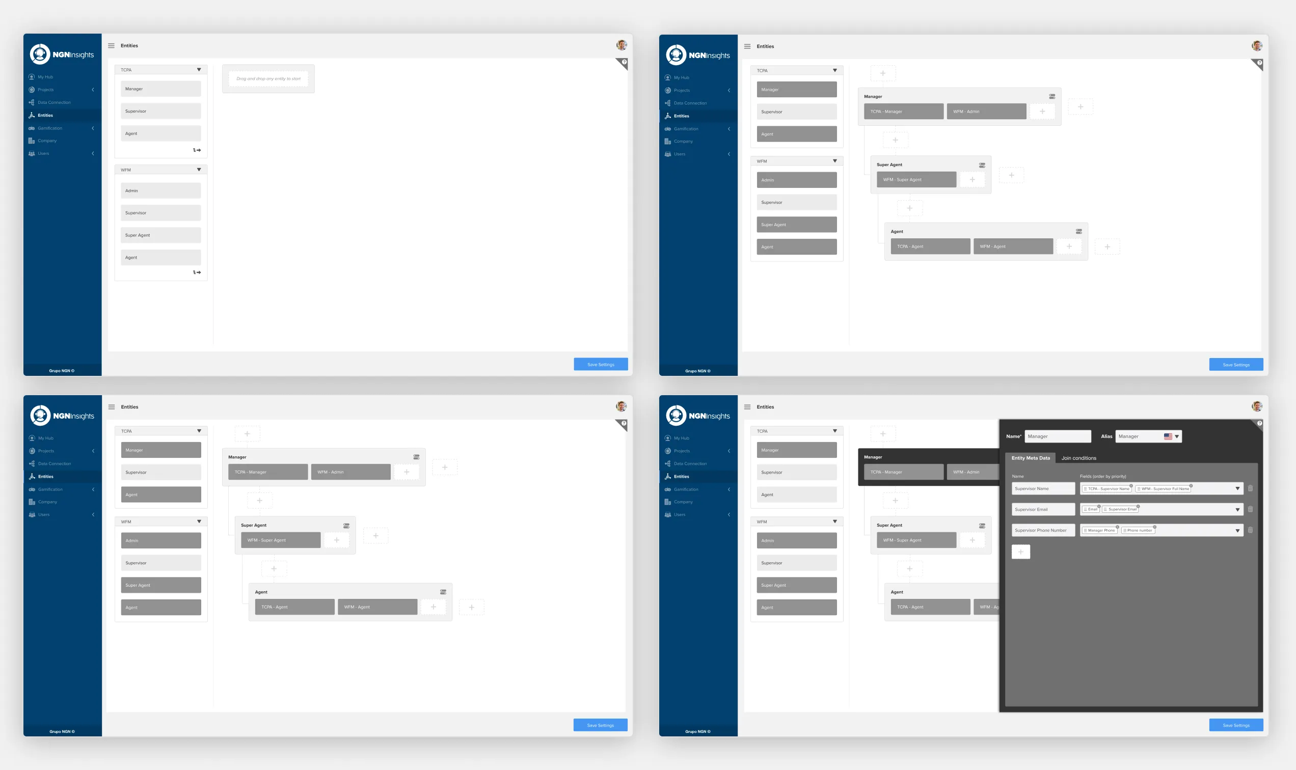 Mapping fields, types and keys in the preparation interface